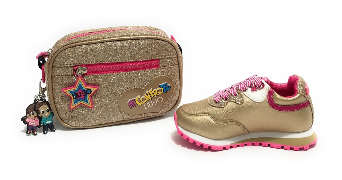 Scarpe bambino Liu-Jo sneaker Me Contro Te Wonder 20 + shoulder bag glitter ZS22LJ01 4F1007