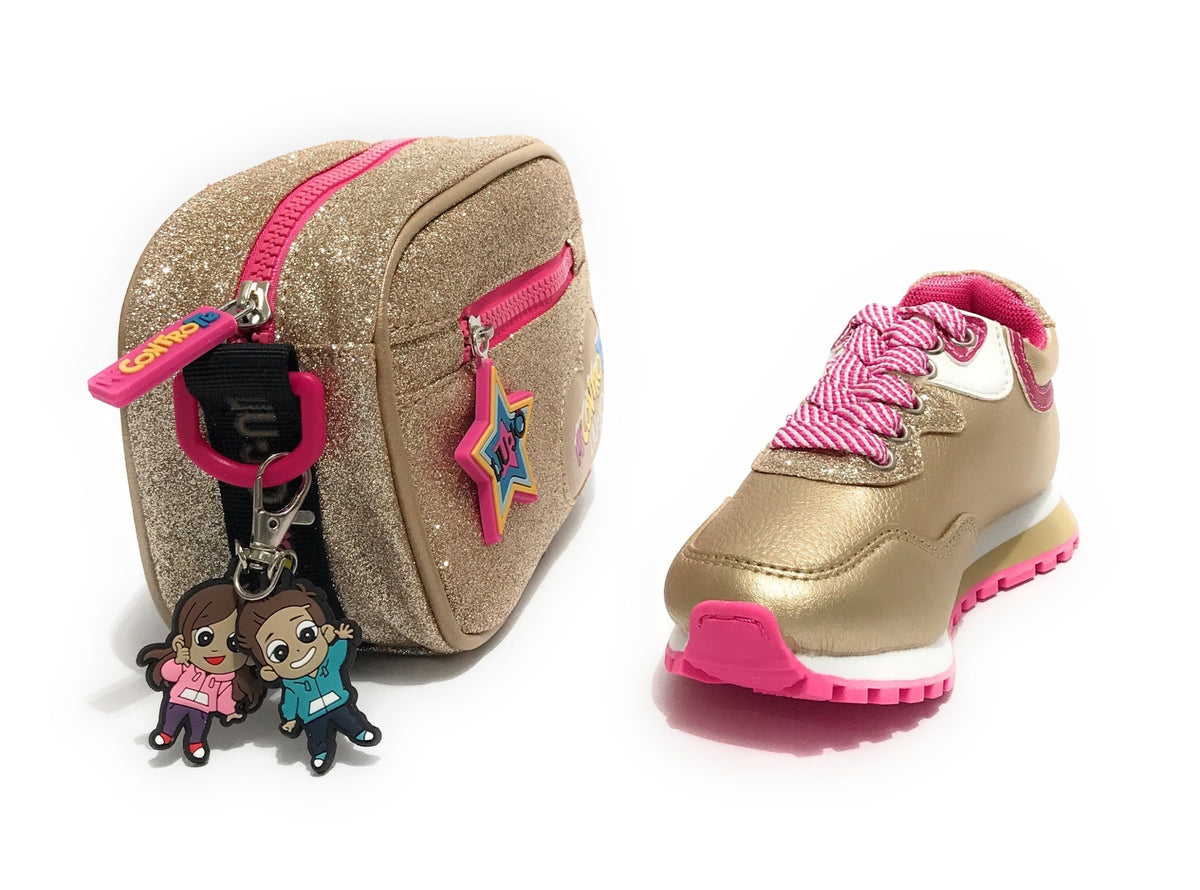 Scarpe bambino Liu-Jo sneaker Me Contro Te Wonder 20 + shoulder bag glitter ZS22LJ01 4F1007