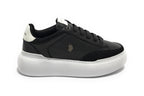 Scarpe donna US Polo sneaker Artide001 in pelle nero D23UP08