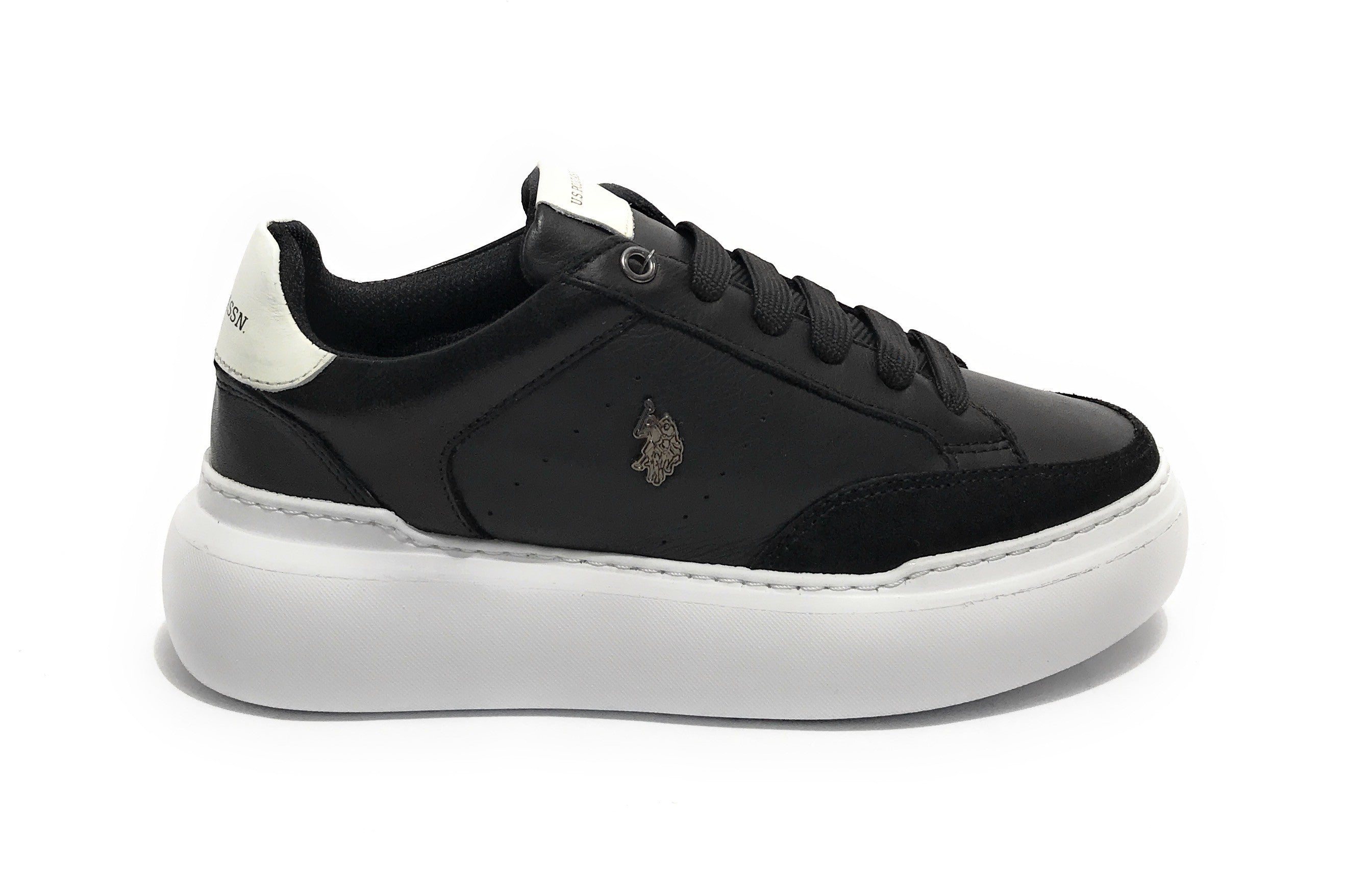 Scarpe donna US Polo sneaker Artide001 in pelle nero D23UP08