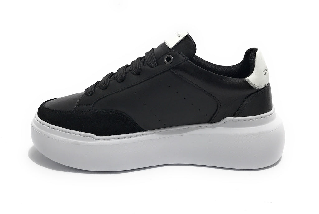 Scarpe donna US Polo sneaker Artide001 in pelle nero D23UP08