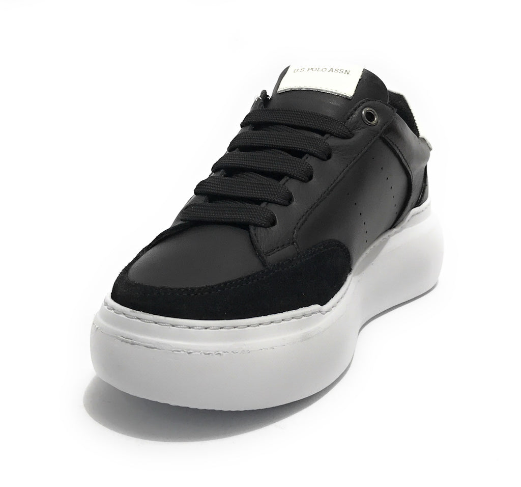 Scarpe donna US Polo sneaker Artide001 in pelle nero D23UP08