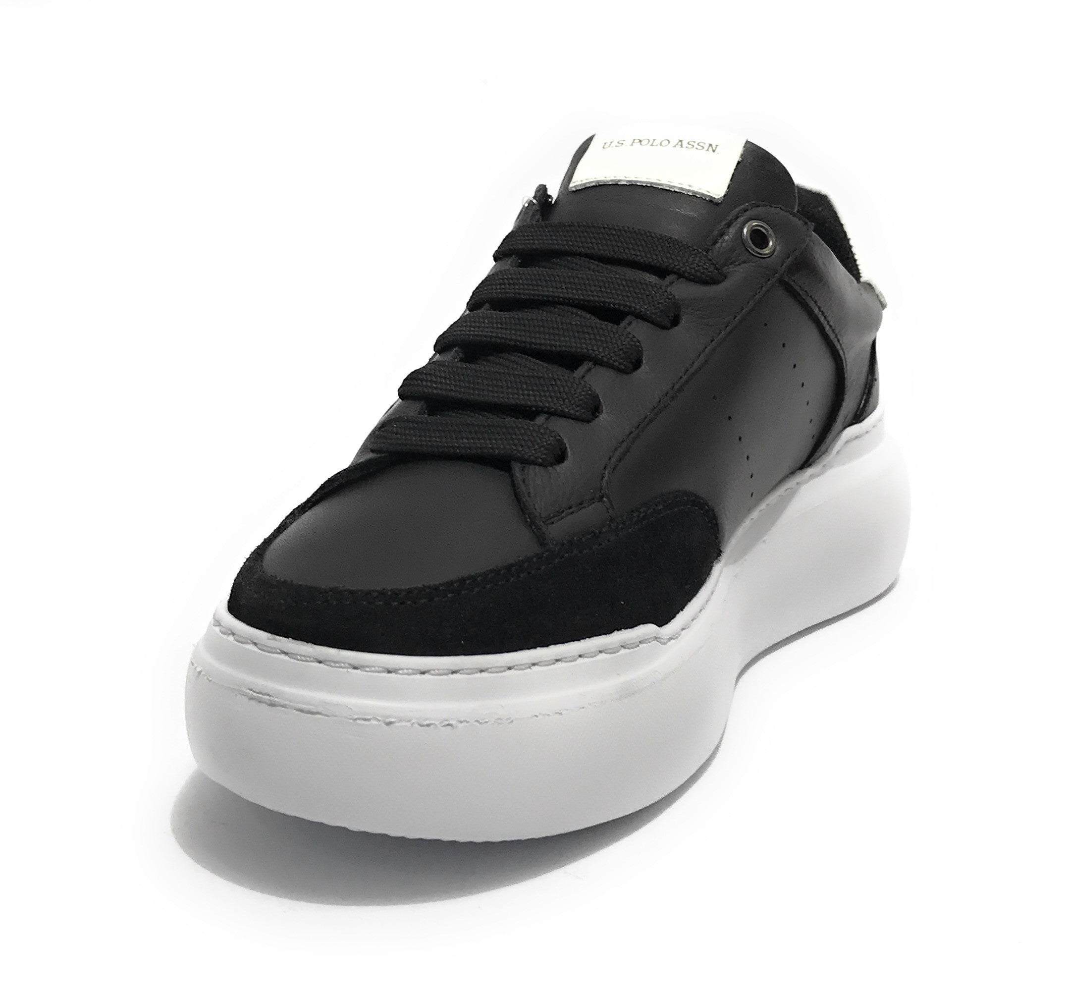Scarpe donna US Polo sneaker Artide001 in pelle nero D23UP08