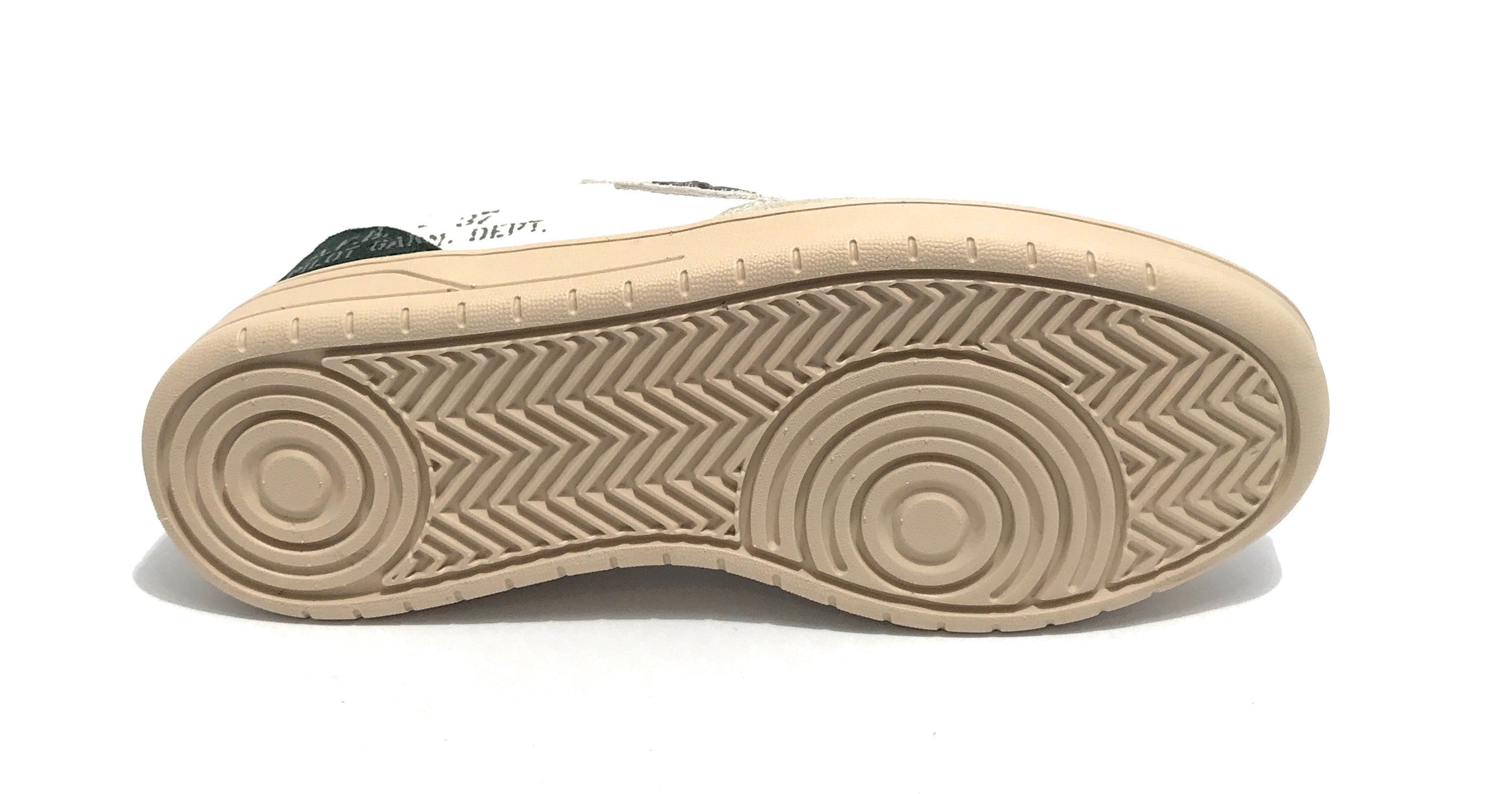 Sneaker Aeronautica Militare running in pelle/ tessuto bianco/ verde US23AR07 231SC235CT3096