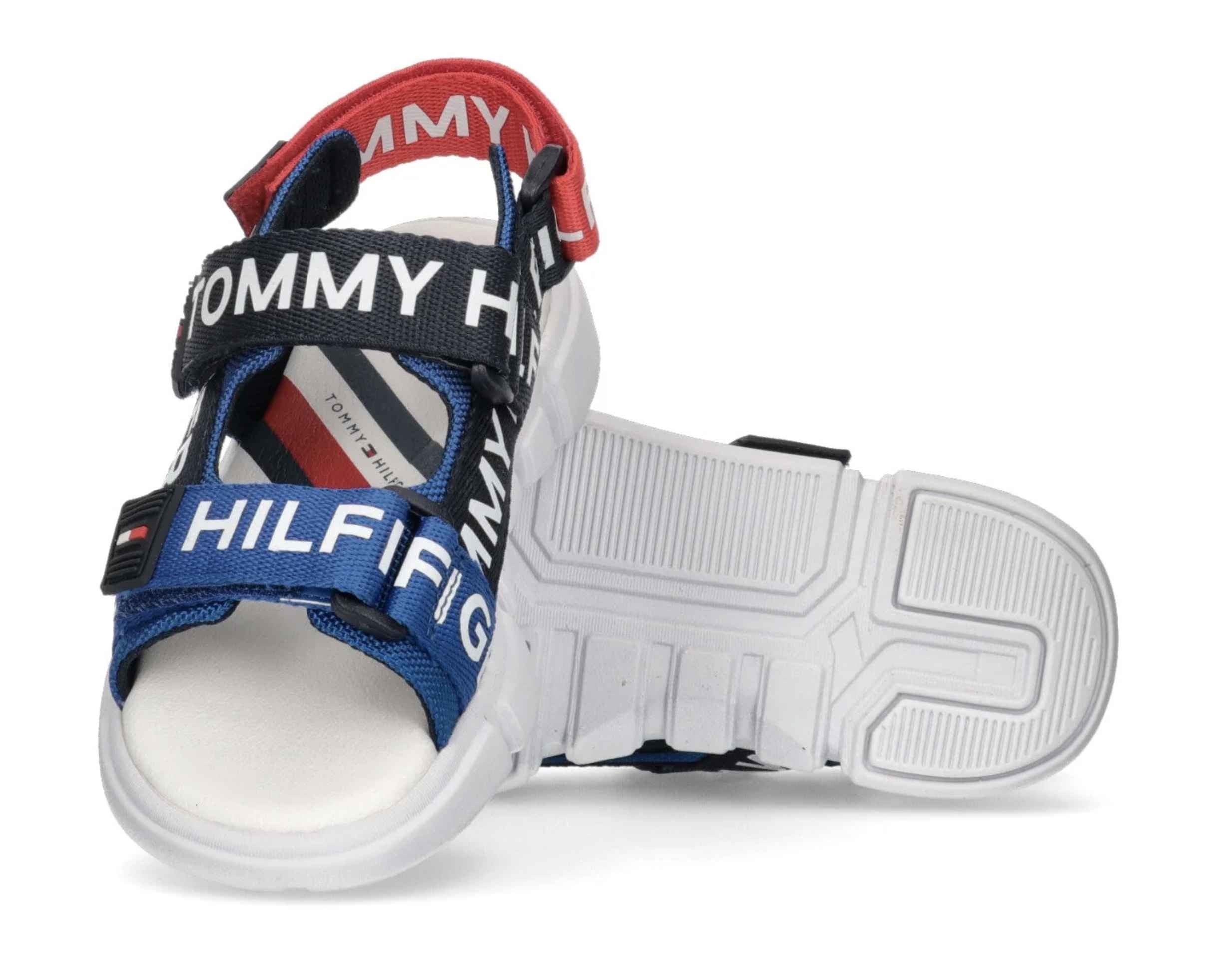 Scarpe bambino Tommy Hilfiger sandalo blu royal/ red ZS23TH07 T3X2-32910
