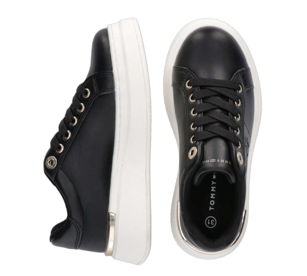 Scarpe Tommy Hilfiger sneaker monogram black D25TH03 T3A9-33542-1351999
