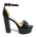 Sandalo Guess Seton TC 120 in pelle vernice nero DS24GU01 FLPSETPAT03