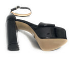 Sandalo Guess Seton TC 120 in pelle vernice nero DS24GU01 FLPSETPAT03