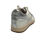 Scarpe 2B12 sneaker MiniSuprime-89 pelle bianco/argento ZS25QB02