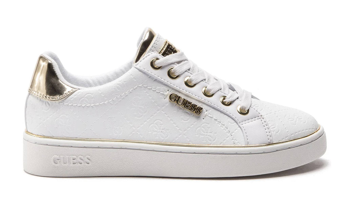 Scarpe donna sneaker Guess Beckie 4G in ecopelle white DS25GU18 FL5BEKFAL12