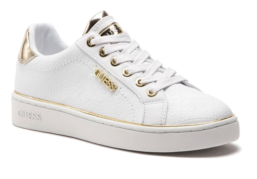 Scarpe donna sneaker Guess Beckie 4G in ecopelle white DS25GU18 FL5BEKFAL12