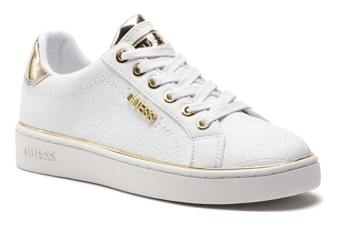 Scarpe donna sneaker Guess Beckie 4G in ecopelle white DS25GU18 FL5BEKFAL12