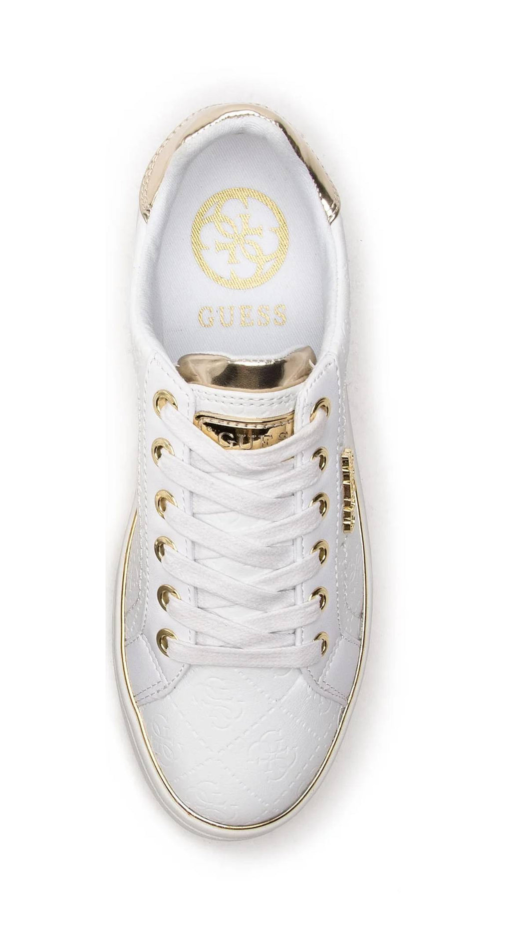 Scarpe donna sneaker Guess Beckie 4G in ecopelle white DS25GU18 FL5BEKFAL12
