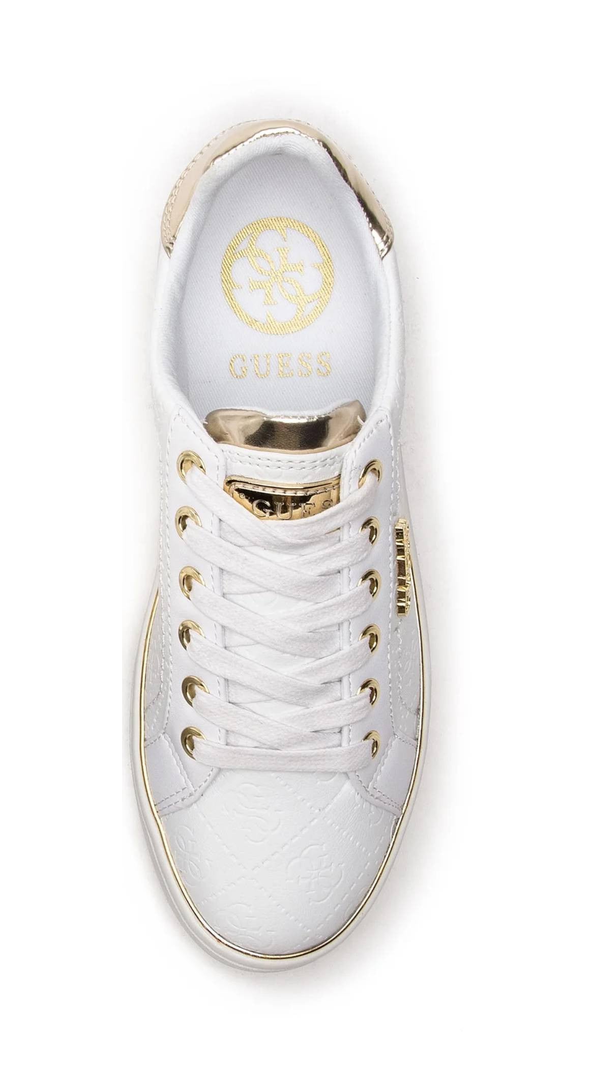 Scarpe donna sneaker Guess Beckie 4G in ecopelle white DS25GU18 FL5BEKFAL12