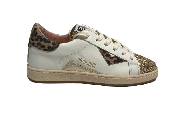 Scarpe 2B12 sneaker JRSuprime-91 pelle bianco/leo ZS25QB03