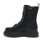 Scarpe donna Gold&gold stivaletto biker in ecopelle nero D25GG28 GW355