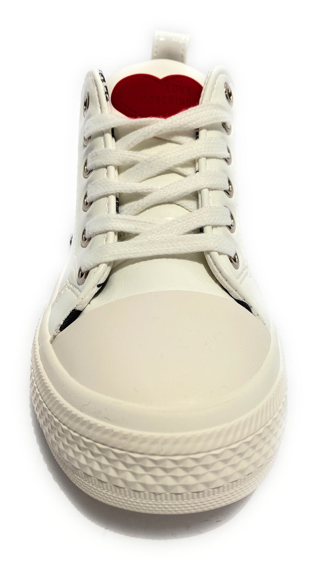 Scarpe donna Love Moschino sneaker in naplak PU nero/ bianco D21MO29