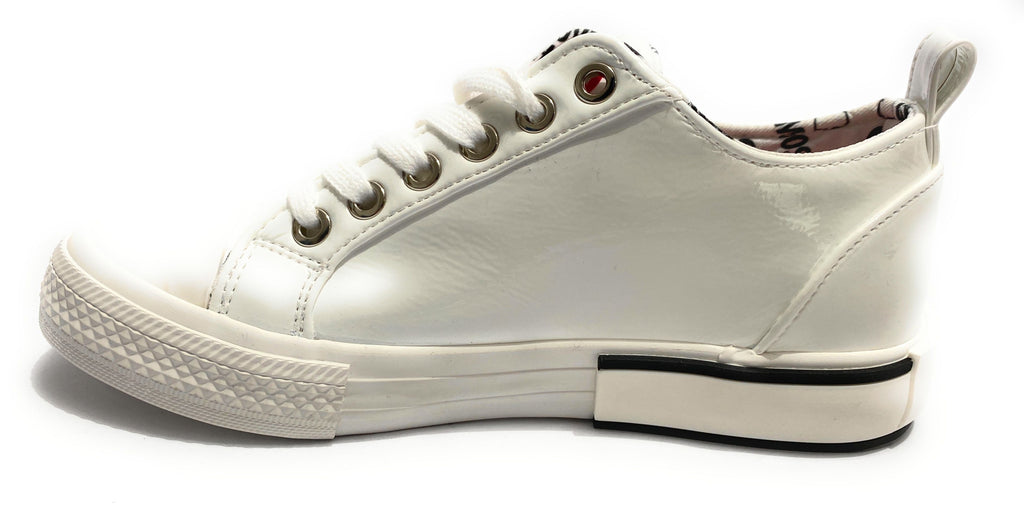 Scarpe donna Love Moschino sneaker in naplak PU nero/ bianco D21MO29