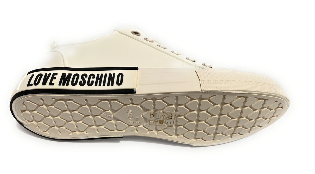 Scarpe donna Love Moschino sneaker in naplak PU nero/ bianco D21MO29