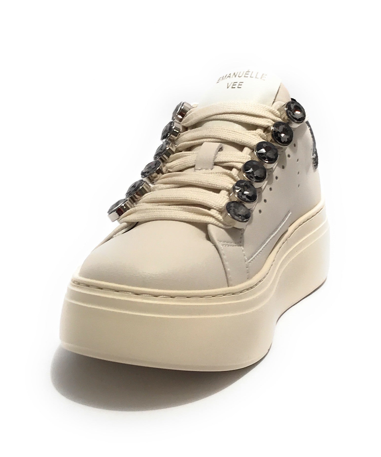 Sneaker donna Emanuélle Vee Bice all strass white/ black D26EV05 452P-503-17 IV-BL