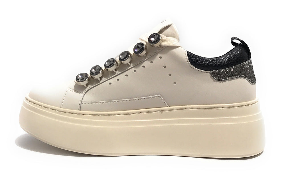 Sneaker donna Emanuélle Vee Bice all strass white/ black D26EV05 452P-503-17 IV-BL