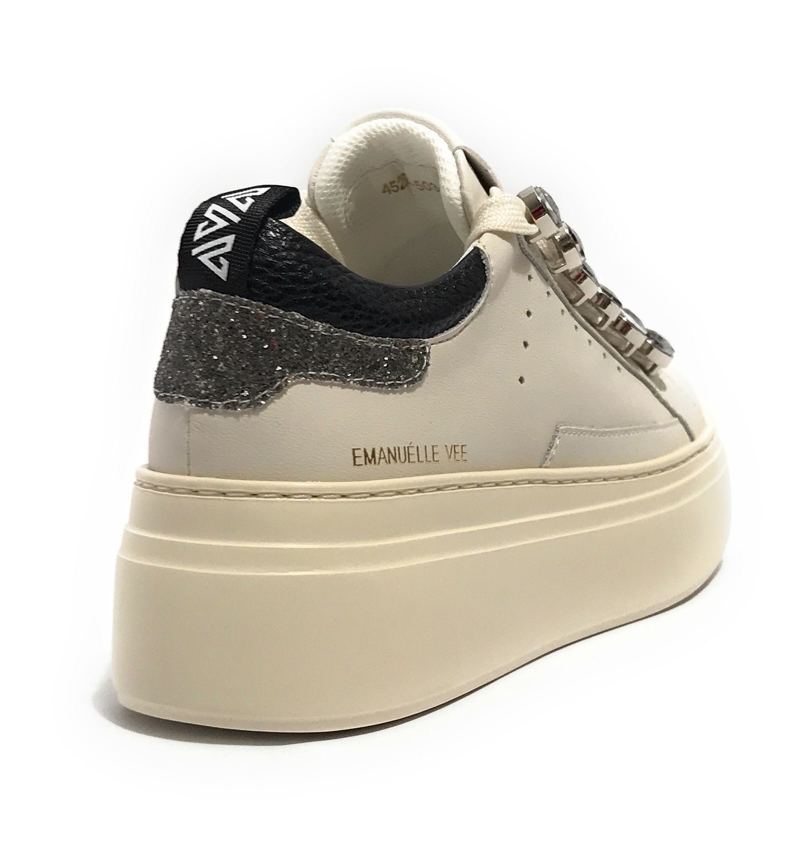 Sneaker donna Emanuélle Vee Bice all strass white/ black D26EV05 452P-503-17 IV-BL