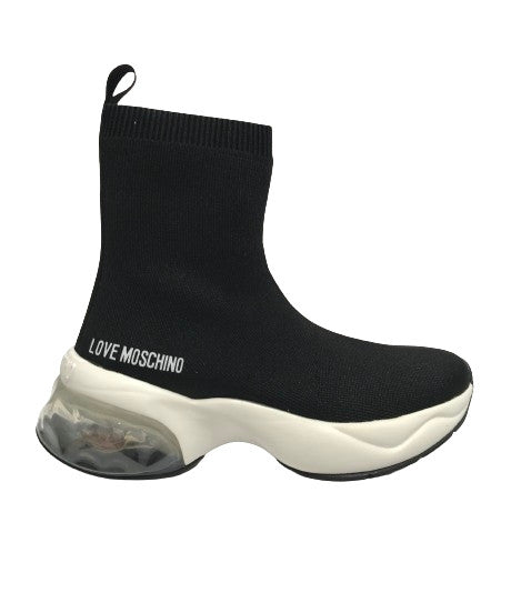 Scarpe donna Love Moschino sneaker running calza crystal TC 60 black D25MO04 JA15286G1LIYA000