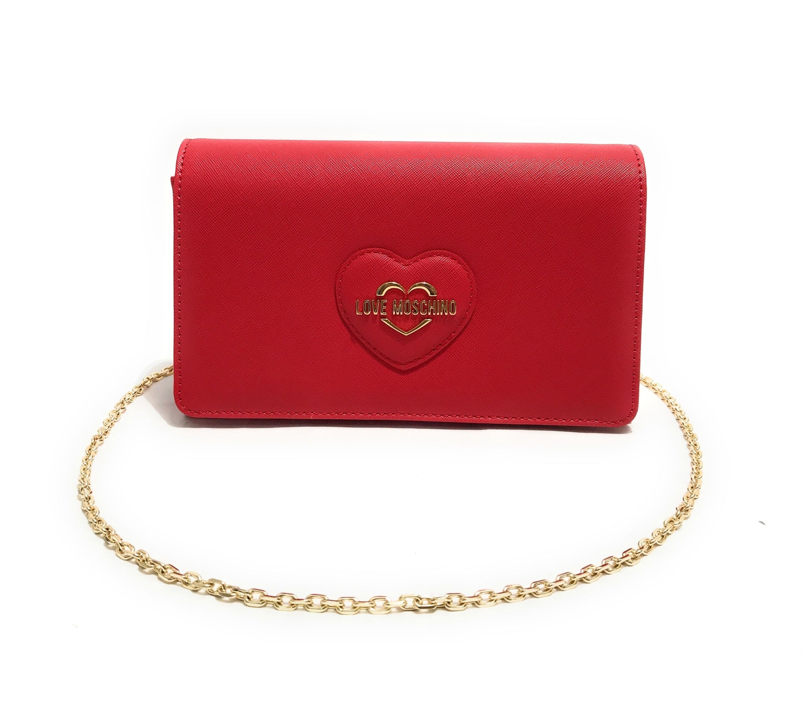 Borsa donna Love Moschino tracolla ecopelle saffiano rosso B25MO118 JC4268PP0LKL0500
