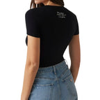 T-shirt donna Guess triangle flower tee nero ES25GU12 W5RI00J1314 JBLK