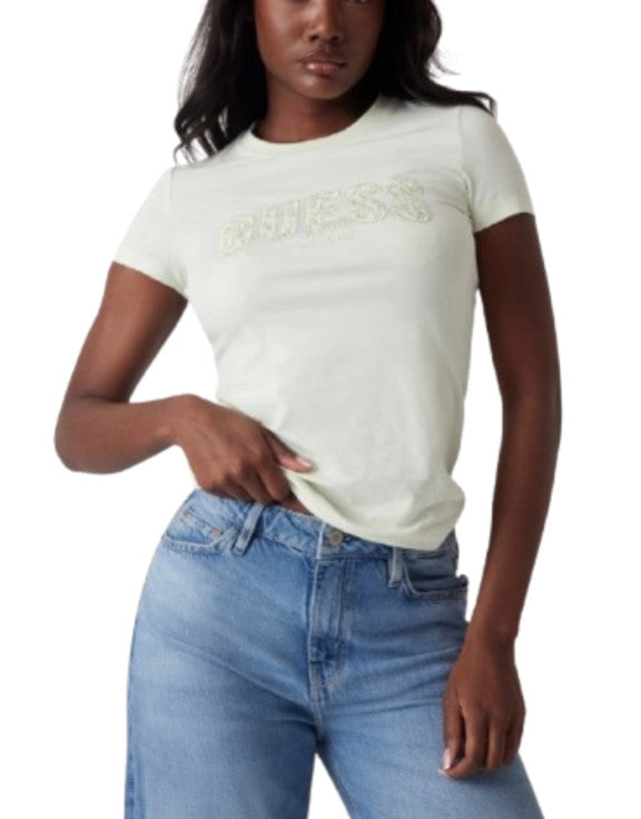 T-shirt donna Guess slim fit giallo ES25GU91 W5GI17J1314 A83M