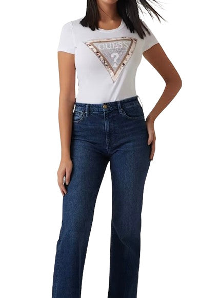 T-shirt Guess triangle tee white ES25GU52 W5RI22J1314