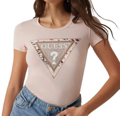 T-shirt Guess triangle tee rosa ES25GU53 W5RI22J1314