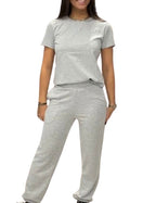 T-shirt donna Guess Active Rhinestones Ss con strass grigio ES25GU07 V5RI18I3Z14