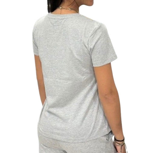 T-shirt donna Guess Active Rhinestones Ss con strass grigio ES25GU07 V5RI18I3Z14