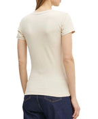 T-shirt donna Guess triangle tee cream white ES25GU08 W5RI21J1314 G012