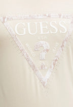 T-shirt donna Guess triangle tee cream white ES25GU08 W5RI21J1314 G012