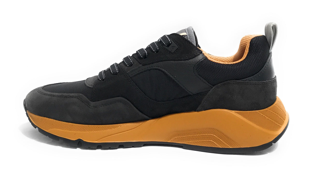 Scarpe uomo Ambitious sneaker pelle scamosciata e tessuto black U25AM20 13395-T4459AM
