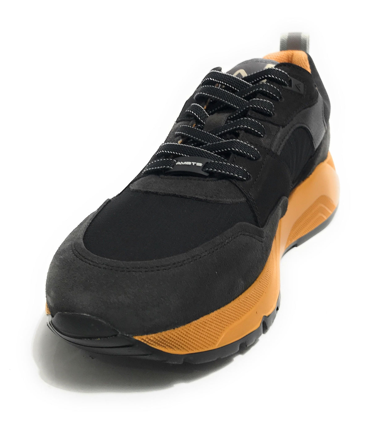 Scarpe uomo Ambitious sneaker pelle scamosciata e tessuto black U25AM20 13395-T4459AM