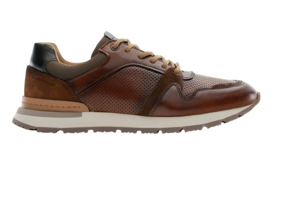 Sneaker uomo Ambitious in pelle cognac US25AM02 13905A_6584AM