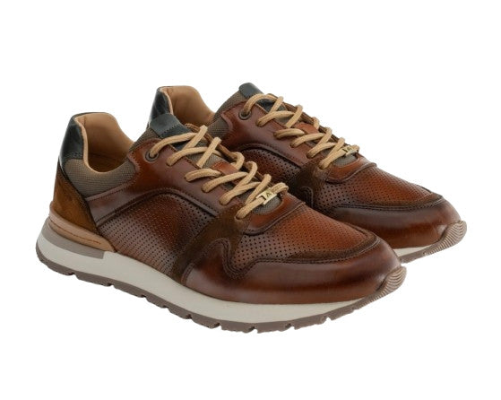 Sneaker uomo Ambitious in pelle cognac US25AM02 13905A_6584AM