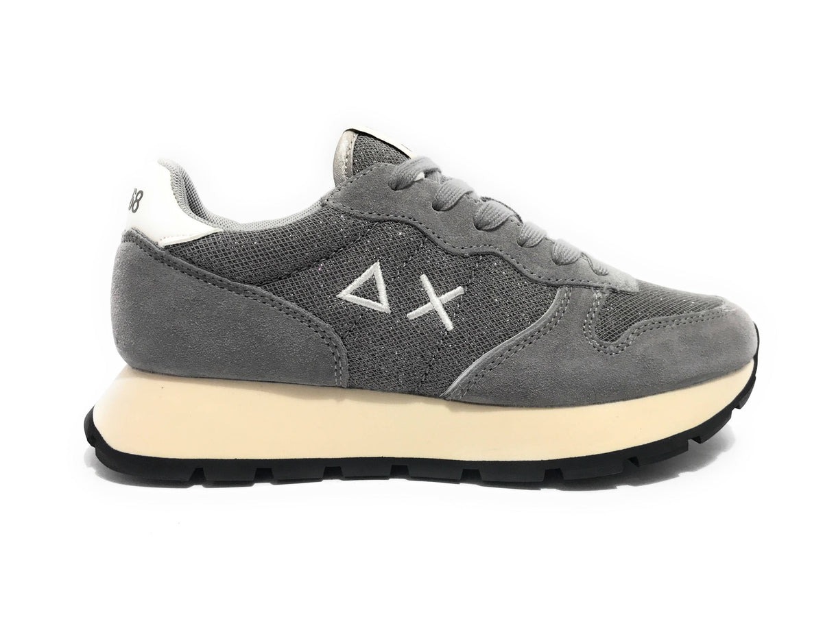 Sneaker Sun68 Ally glitter textile grigio medio D26SU02 Z45204