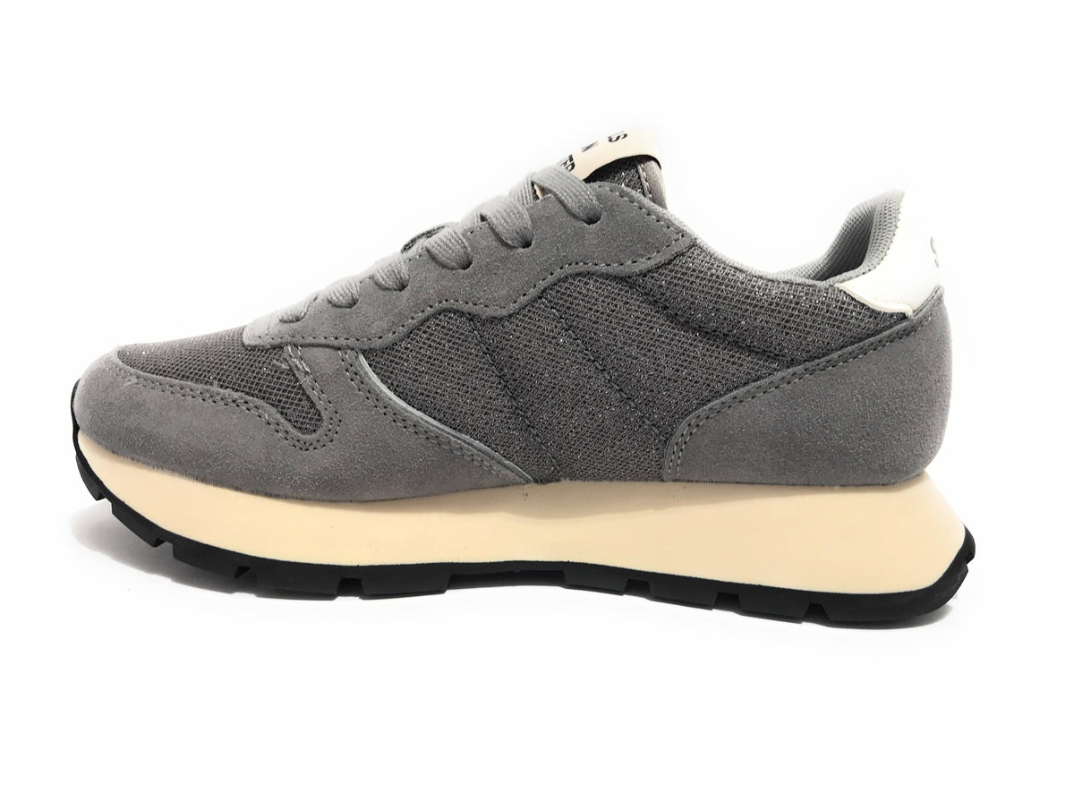 Sneaker Sun68 Ally glitter textile grigio medio D26SU02 Z45204