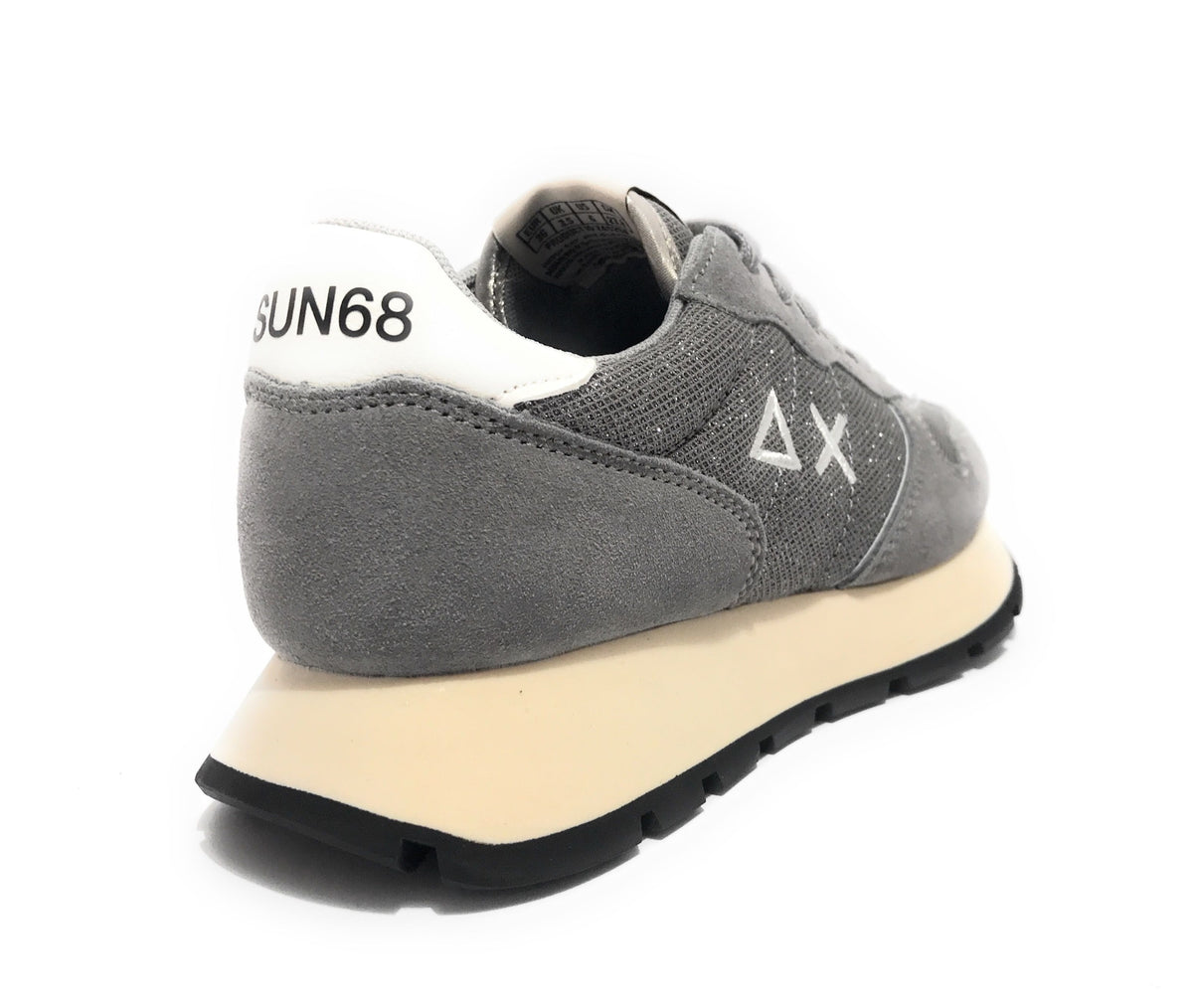 Sneaker Sun68 Ally glitter textile grigio medio D26SU02 Z45204