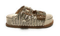 Scarpe donna sandalo/ciabatta in pelle colore gold DS25EL05 212