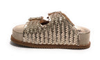 Scarpe donna sandalo/ciabatta in pelle colore gold DS25EL05 212
