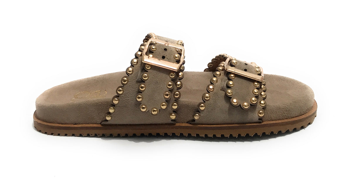 Scarpe donna sandalo/ciabatta in suede sand DS25EL04 4037