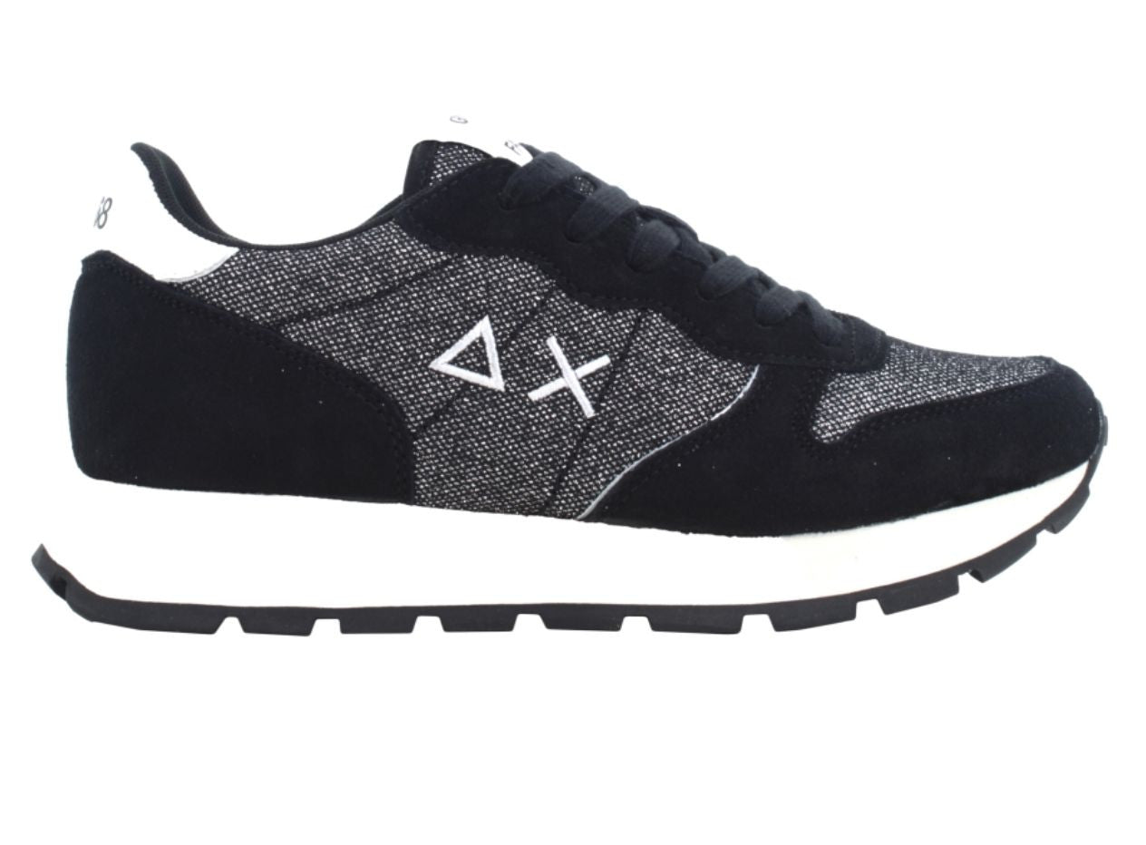 Sneaker Sun68 Ally glitter textile nero D26SU17 Z45204