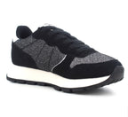 Sneaker Sun68 Ally glitter textile nero D26SU17 Z45204