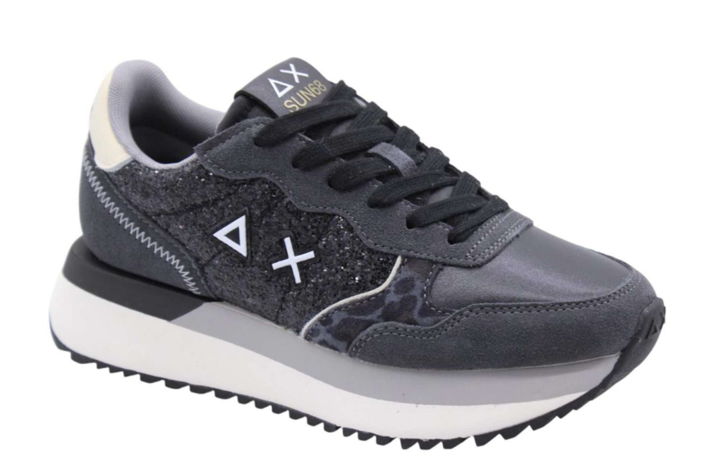 Sneaker Sun68 Big Ally glitter nero D26SU07 Z45212