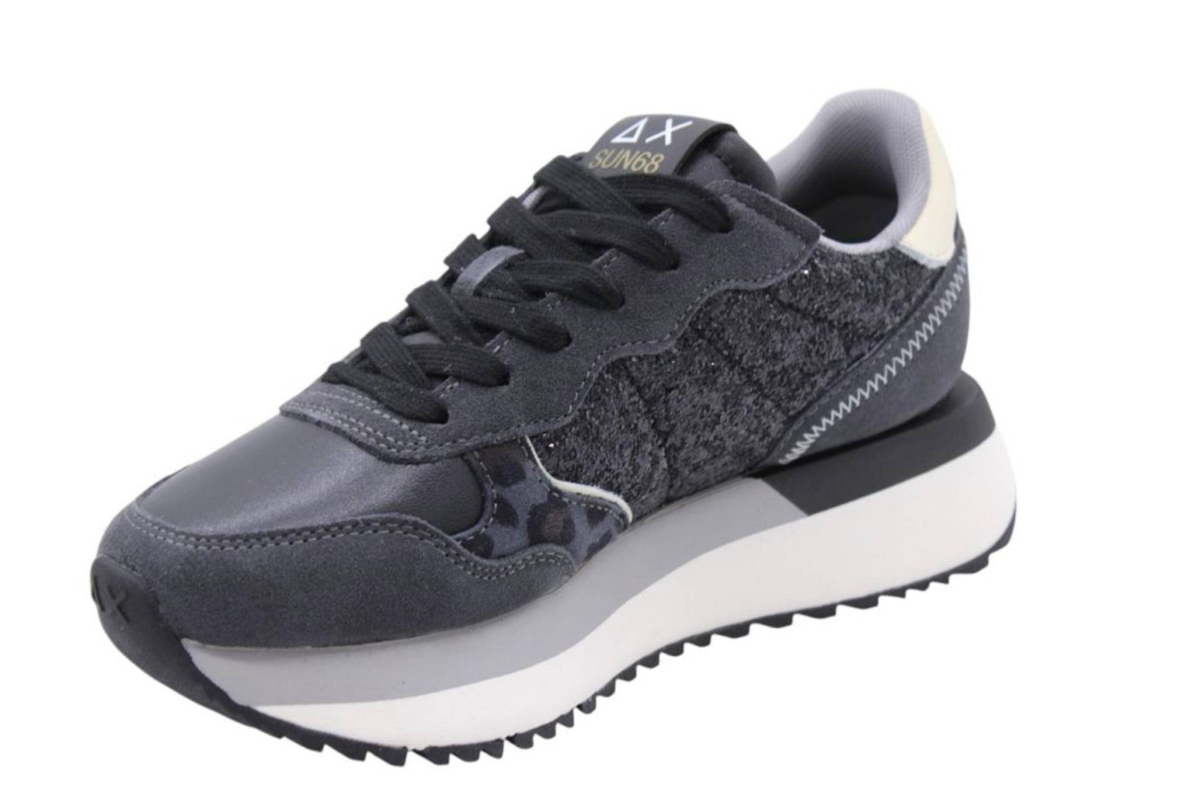 Sneaker Sun68 Big Ally glitter nero D26SU07 Z45212
